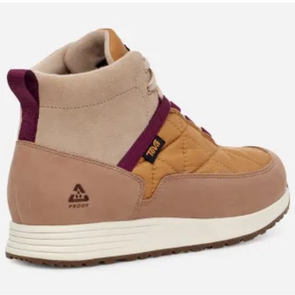 Teva Womens ReEmber Commute Yellow Quilted Outdoor Ankle Boots Shoes - Picture 3 of 9